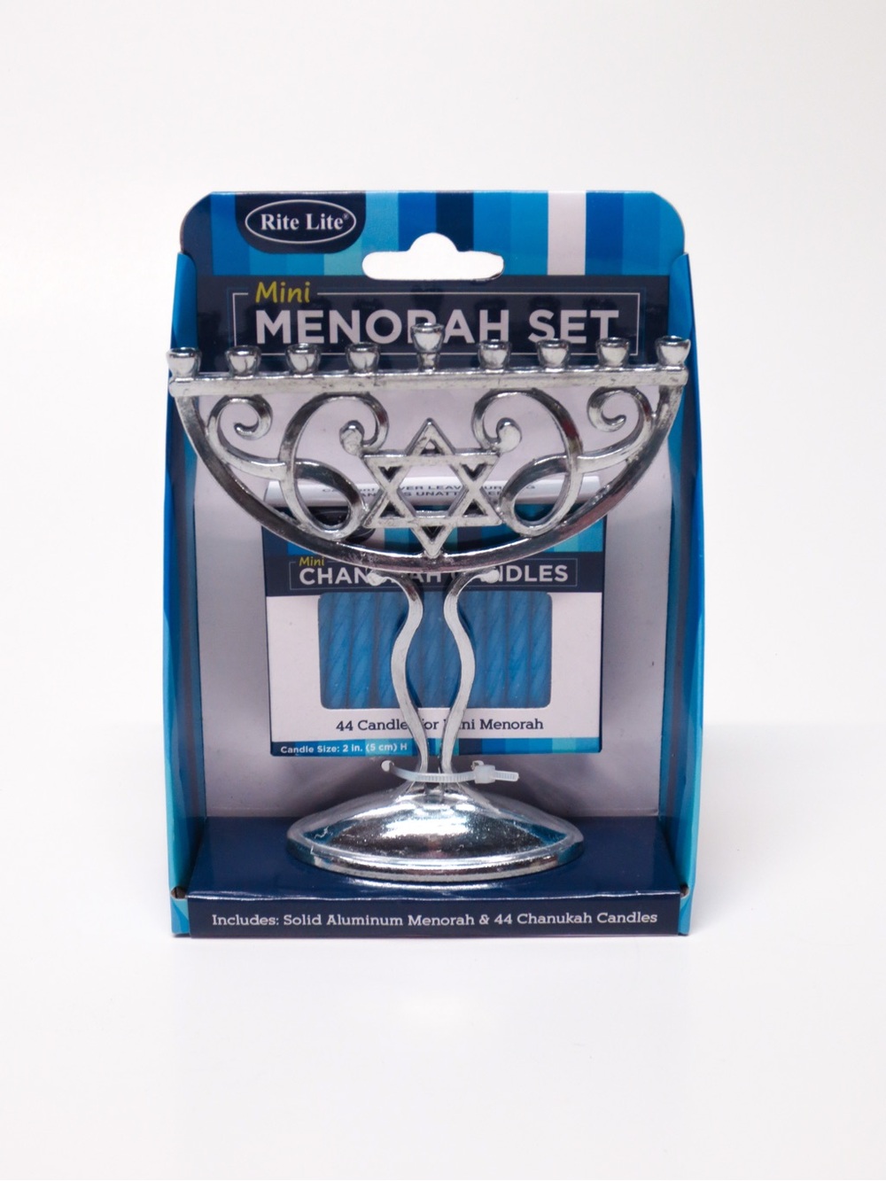 New Mini Menorah Hanukkah Chanukah w/44 Candles Rite Lite